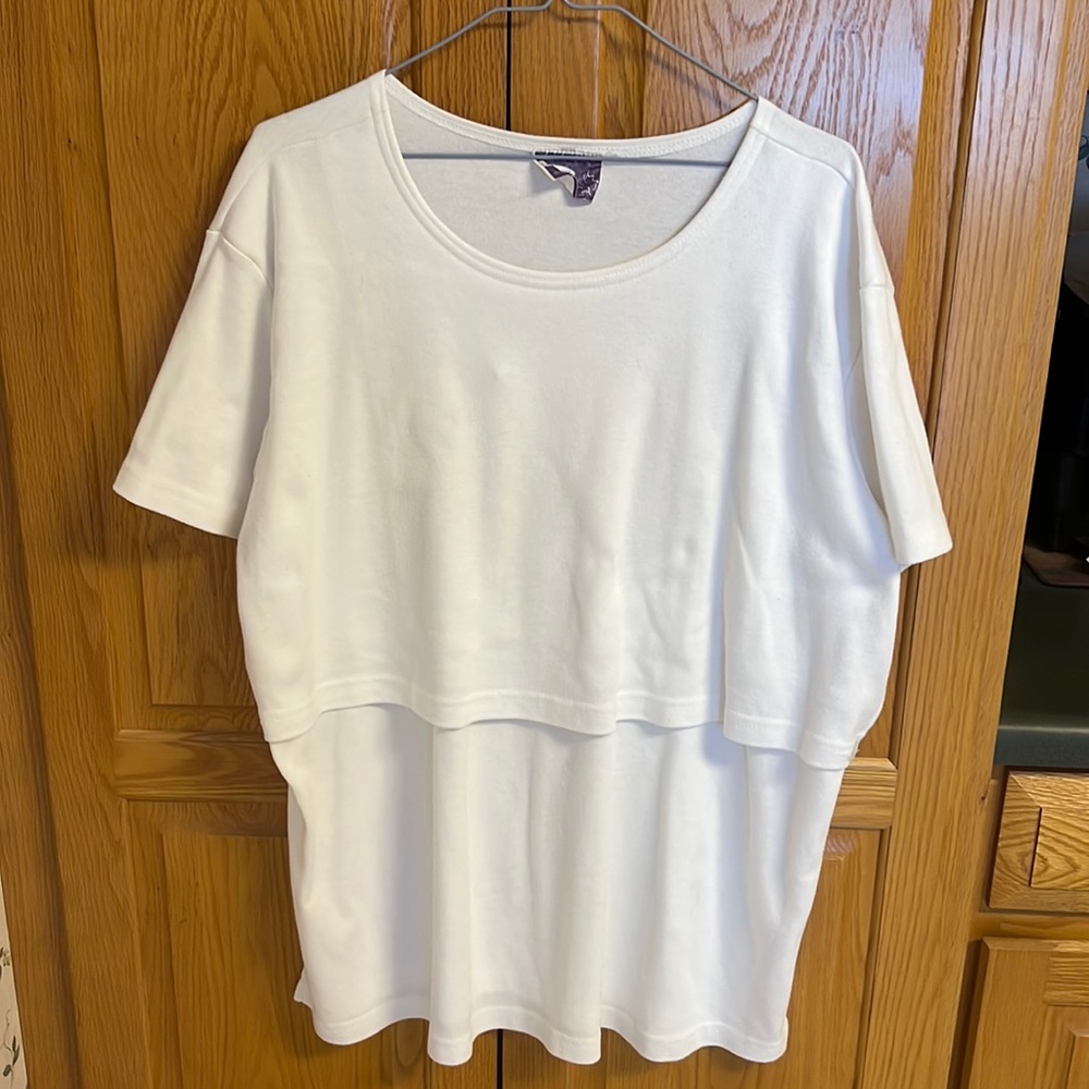 White maternity/nursing too by Lansinoh size large